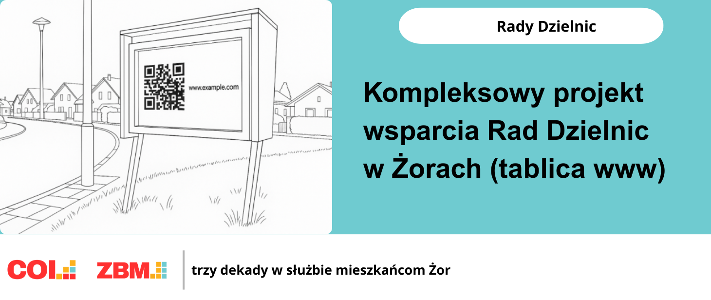 Baner projektu dla rad dzielnic w Żorach