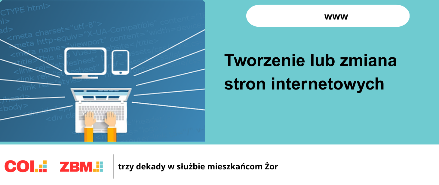 Baner projektu tworzenia stron www